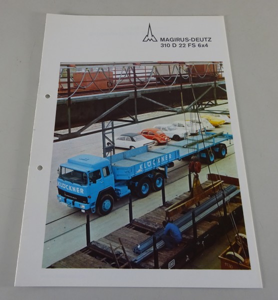 Prospekt Magirus-Deutz LKW 310 D 22 FS 6x4 Frontlenker-Zugmaschine Stand 08/1974