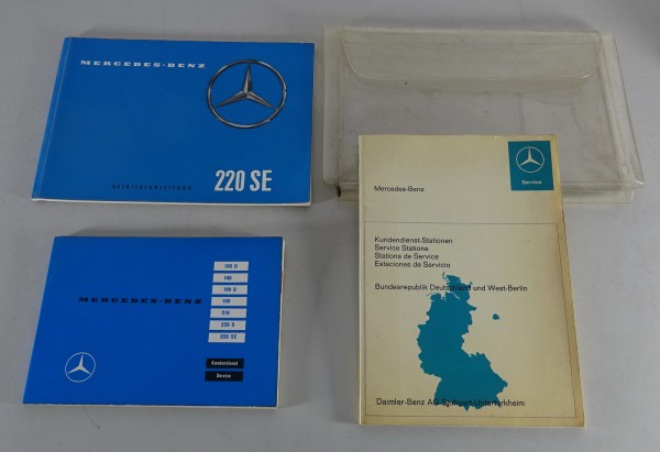 Bordmappe + Betriebsanleitung Mercedes Benz 220 SE / SEb W111 Heckflosse von ´59