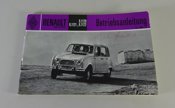 Betriebsanleitung Renault R4 1. Serie R.1120 / R.1121 / R.1122 Baujahr 1961-66