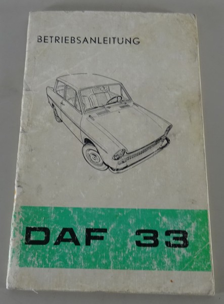 Betriebsanleitung / Handbuch DAF 33 Stand 12/1971