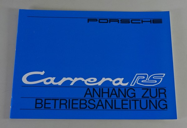 Betriebsanleitung Nachtrag / Handbuch Porsche 911 Carrera RS 2,7 Modelljahr 1973