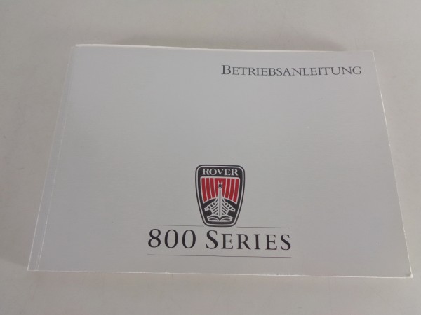 Betriebsanleitung / Handbuch Rover 800 / 820 von 05/1988