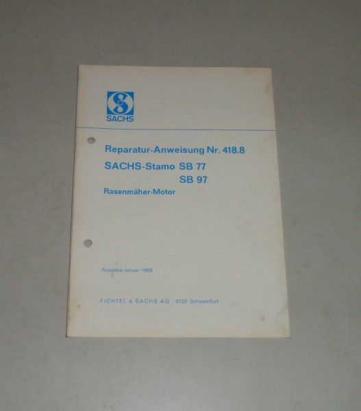 Reparaturanleitung Sachs Stamo Standmotor SB 77 / 97 - Stand 01/1969