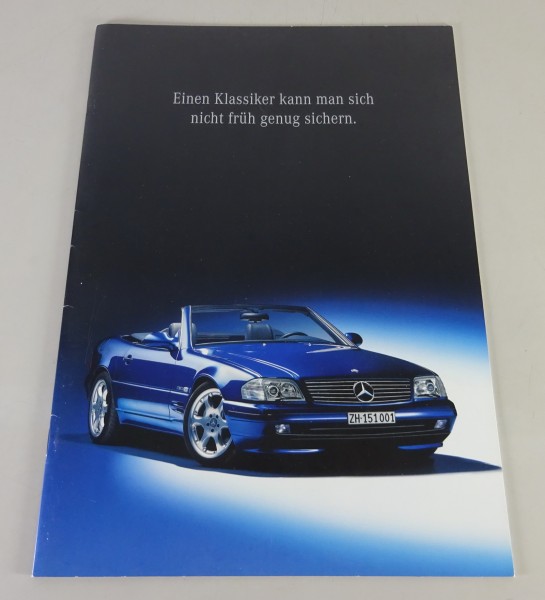 Prospekt / Broschüre Mercedes-Benz SL 320 / 500 R129 Sondermodell „SL Edition“