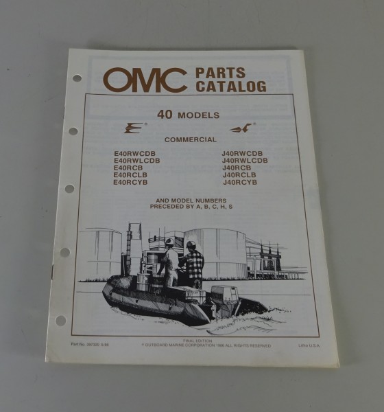Teilekatalog OMC Evinrude / Johnson Outboards 40 PS Models Stand 05/1986