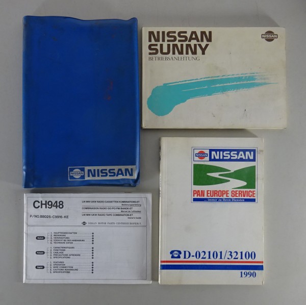 Bordmappe + Betriebsanleitung Nissan Sunny N13 Stand 1989