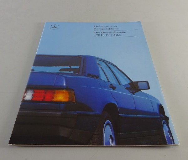 Faltprospekt / Broschüre Mercedes-Benz W201 190 D / 190 D 2.5 Stand 12/1986