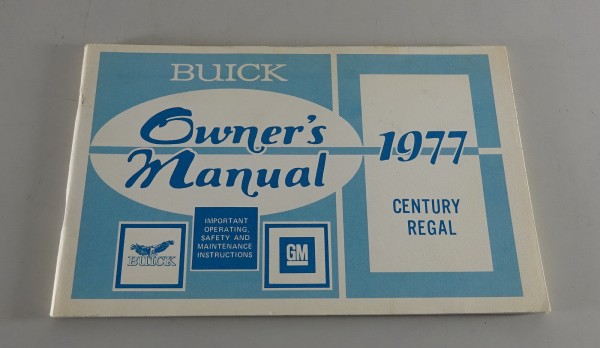 Owner´s Manual / Handbook Buick Century / Regal Stand 1977