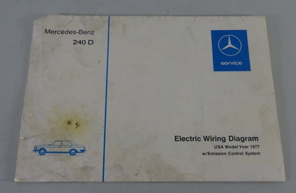 Electric Wiring Diagram Mercedes-Benz W123 240 D from 06/1977