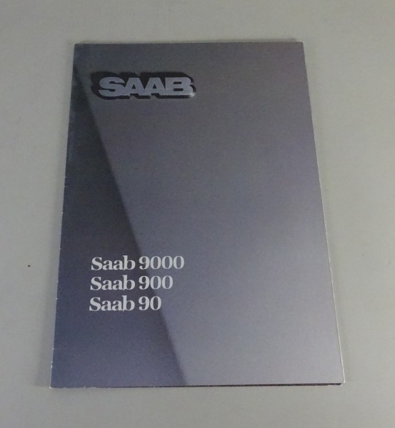 Faltprospekt / Broschüre Saab 9000 / 900 / 90 Stand 1985