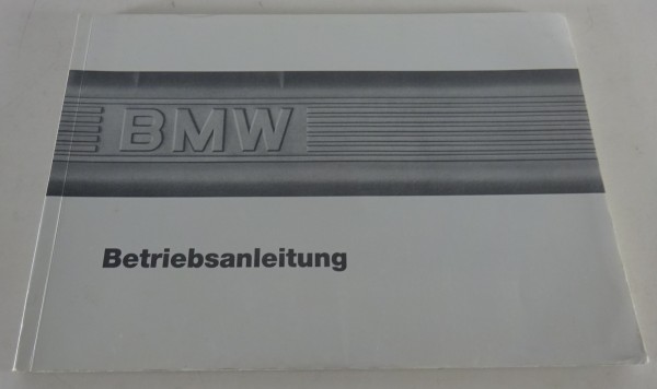 Betriebsanleitung BMW 3er E30 + Cabrio 316 - 325iX / 324d Stand 06/1986