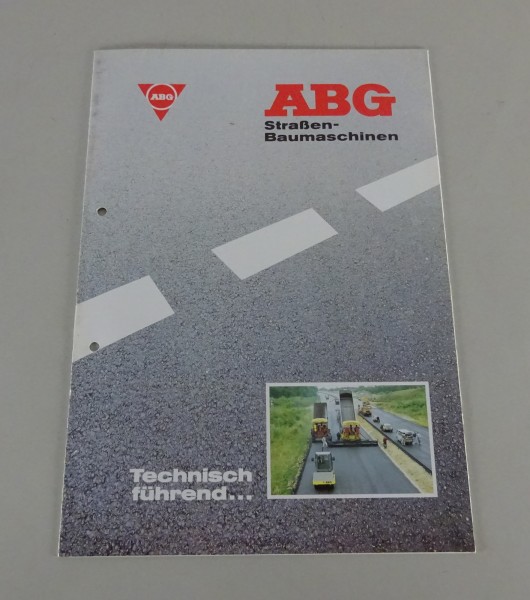 Prospekt / Broschüre ABG Straßen-Baumaschinen-Programm