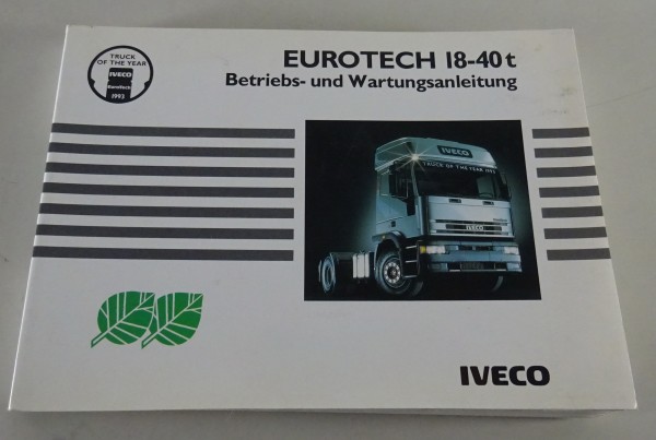 Betriebsanleitung / Handbuch LKW Iveco Eurotech 18 - 40t Stand 10/1996