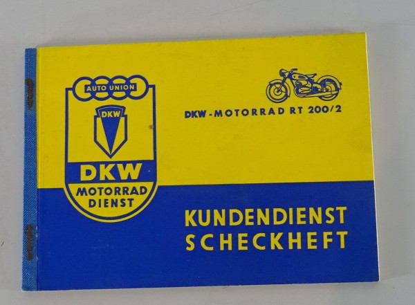 Scheckheft DKW RT 200/2 blanko und ohne Einträge