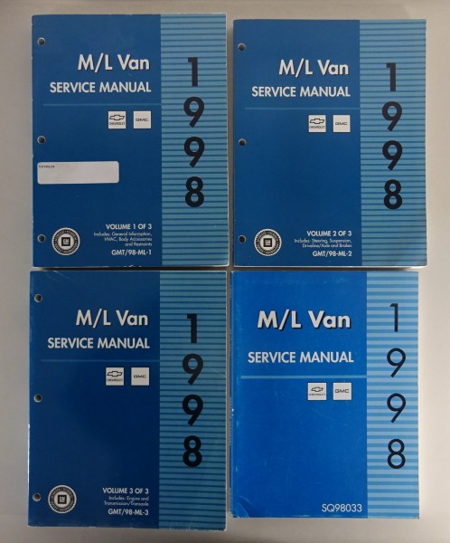 Workshop Manual 3 Volumes Chevrolet Astro + Safari M/L Van from 1998