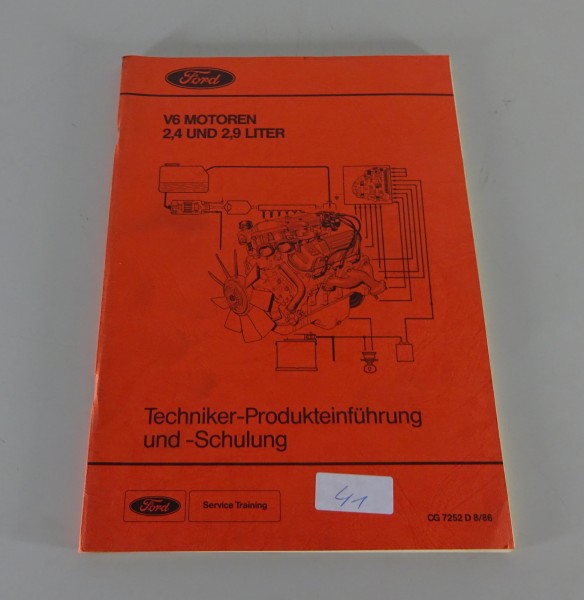 Werkstatthandbuch Techniker Information Schulung Ford V6 Motor 2,4 & 2,9 Liter