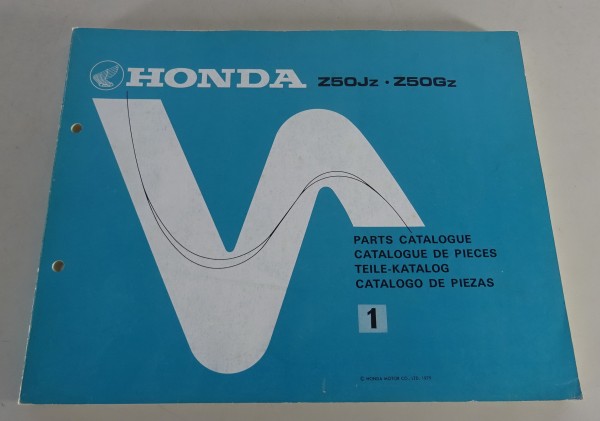 Teilekatalog / Parts List Honda Monkey Z 50 Jz / Z 50 Gz Stand 1979