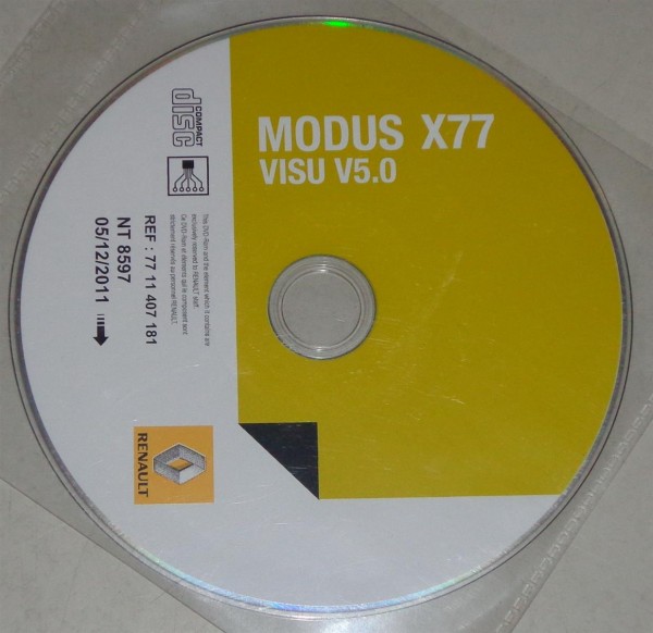 Werkstatthandbuch Elektrik / Schaltpläne auf DVD Renault Modus X77 - 12/2011