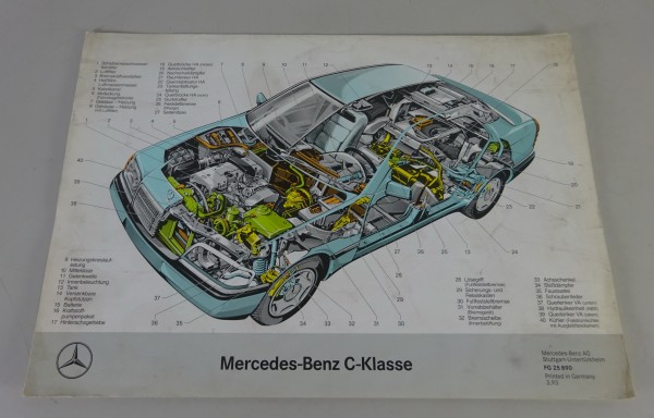 Schnittbild / Schnittzeichnung Mercedes-Benz C-Klasse W202 Stand 03/1993