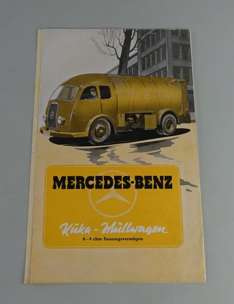 Faltprospekt Mercedes-Benz Kuka-Müllwagen 8 - 9 cbm Stand 06/1930