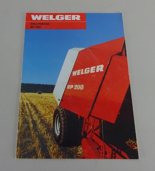 Prospekt / Broschüre Welger Rollenpresse RP 200 Stand 10/1991