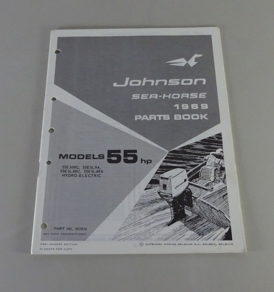 Teilekatalog OMC Johnson Outboards 55 PS Models von 1969