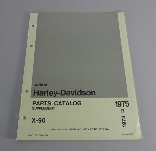 Parts catalog-Supplement Harley Davidson X-90 1973 - 1975 from 10/1974