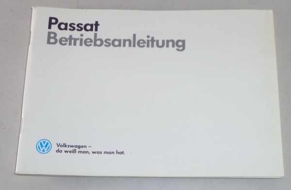 Betriebsanleitung VW Passat 32b B2 Stand 07/1987