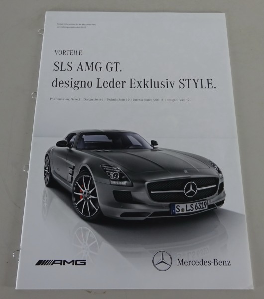 Vorteile Mercedes-Benz SLS AMG GT + Roadster C197 designo Exklusiv Stand 06/2012