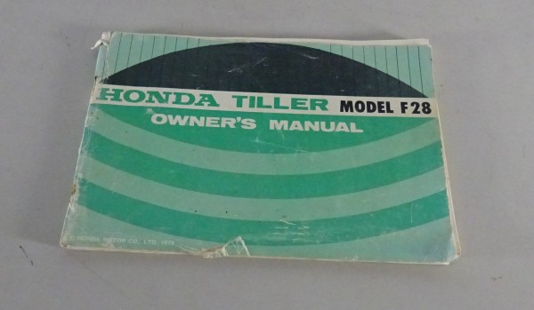 Betriebsanleitung Honda Tiller Model F28 von 1972