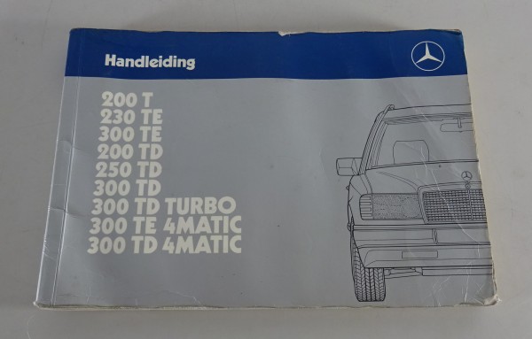 Gebruiksaanwijzing Mercedes W124 / S124 T-Modell 200 230 300 TE / 250 TD 04/1987
