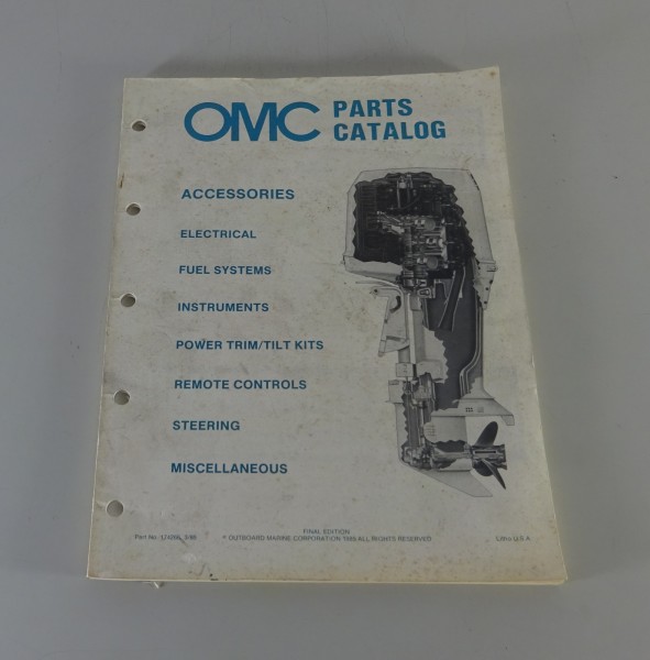 Zubehör-Katalog / Teilekatalog OMC Accessories Stand 03/1985