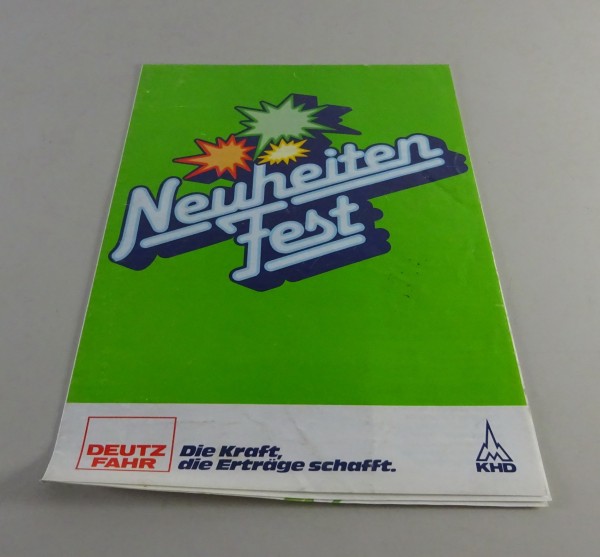 Prospekt / Prospektposter Deutz Neuheiten-Fest Kreiselschwader etc. von 10/1985