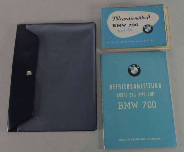 Bordmappe + Betriebsanleitung BMW 700 Coupe + Limousine von 01/1960