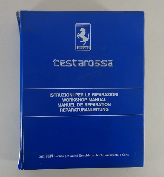 Werkstatthandbuch / Reparaturanleitung Ferrari Testarossa ab 1984