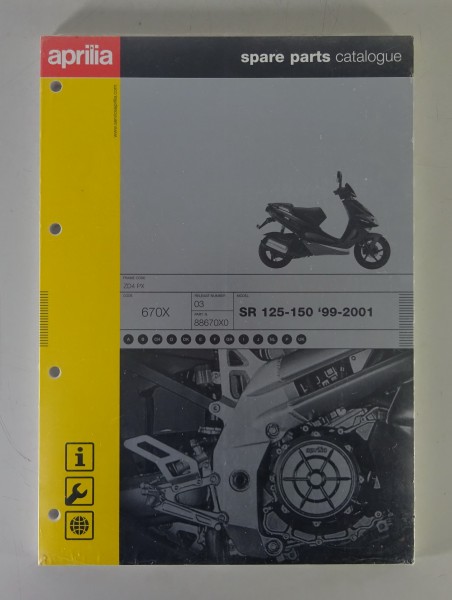 Teilekatalog / Spare Parts Catalog Aprilia Roller SR 125 - 150 Stand ´99 - 2001