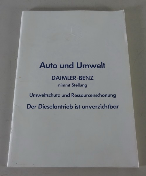Prospekt Mercedes-Benz Dieselmotor Umweltschutz und Ressourcenschonung von 1988