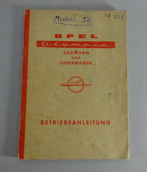 Betriebsanleitung / Handbuch Opel Olympia Rekord Caravan Stand 03/1957