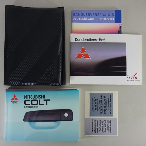 Bordmappe + Betriebsanleitung / Handbuch Mitsubishi Colt Typ CJ0 Stand 2000