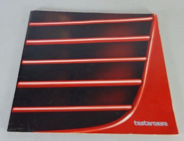 Prospekt / Broschüre Ferrari Testarossa 390PS 12-Zylinder Stand 02/1988