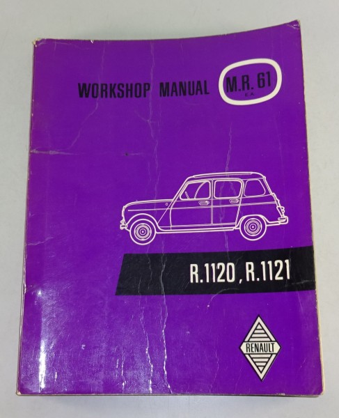 Workshop Manual Renault R4 R1120 / R1121 Stand 1962