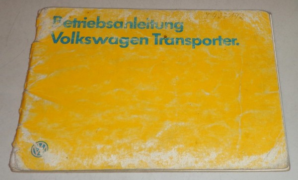 Betriebsanleitung Handbuch VW T3 Transporter Wassergekühlt Benzin & Diesel 1983