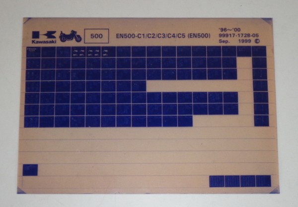 Microfich Ersatzteilkatalog Kawasaki EN 500 C1-C5 Model 1996-00 Stand 09/99