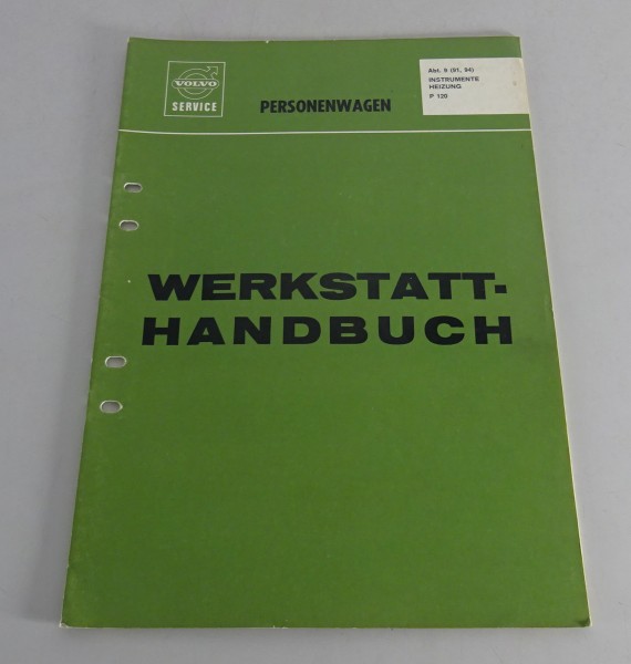 Werkstatthandbuch Volvo P 120 Amazon Instrumente / Heizung Stand 05/1966