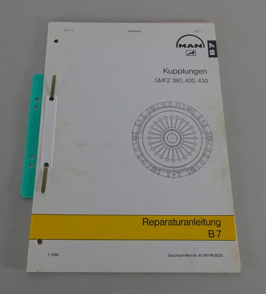 Reparaturanleitung MAN Kupplung GMFZ 380, 400, 430 Stand 01/1986