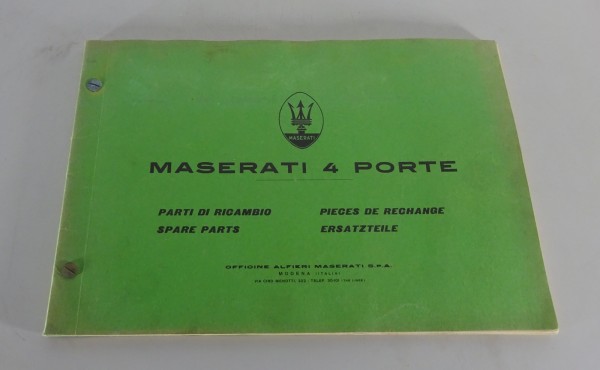 Teilekatalog Maserati Quattroporte I Tipo AM107 Baujahr 1963 - 1970