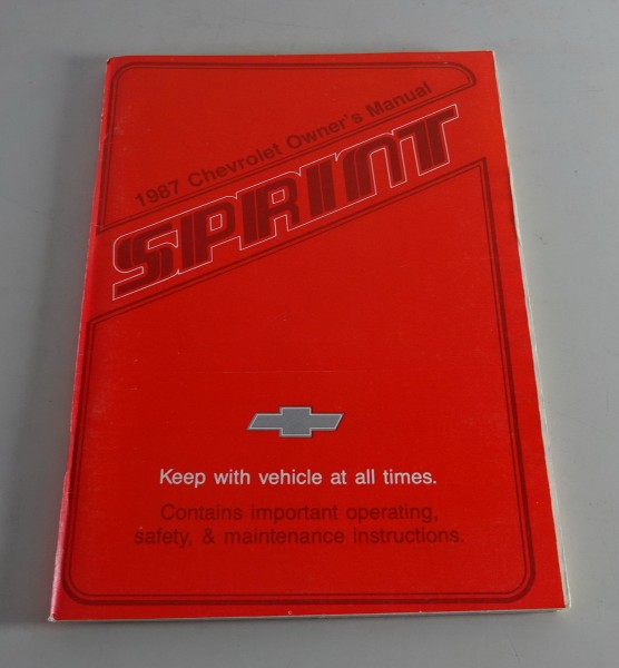 Owner´s Manual / Handbook Chevrolet Sprint Stand 1987