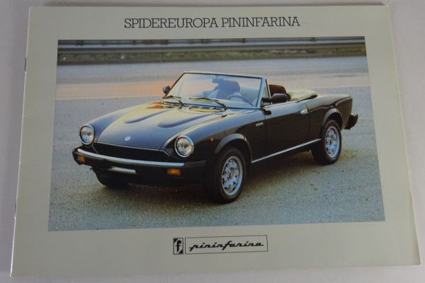 Prospekt / Broschüre Fiat 124 Spidereuropa Pininfarina mit Händlerstempel 071983