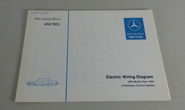 Elektrischer Schaltplan Mercedes Benz S-Klasse W116 450 SEL US-Modell von 1981