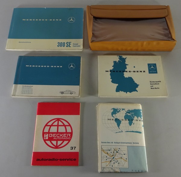 Bordmappe + Betriebsanleitung Mercedes Benz W112 300 SE Cabrio + Coupe '12/1965